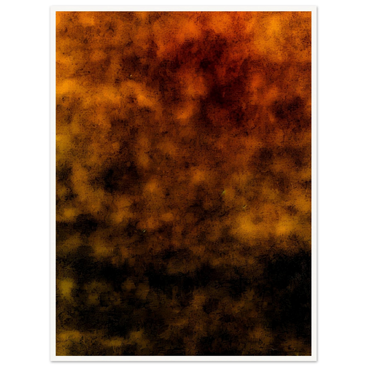 A fiery blend of amber, orange, and black tones that resemble glowing embers fading into darkness.