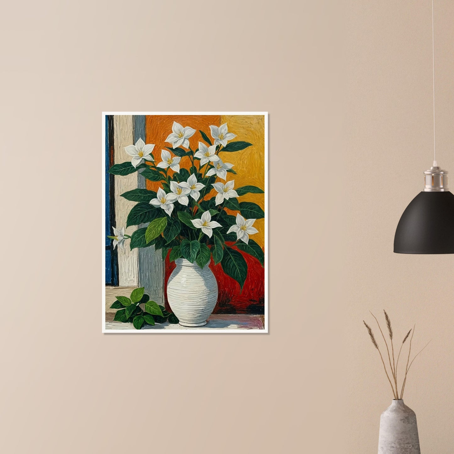 White Blooms by the Window