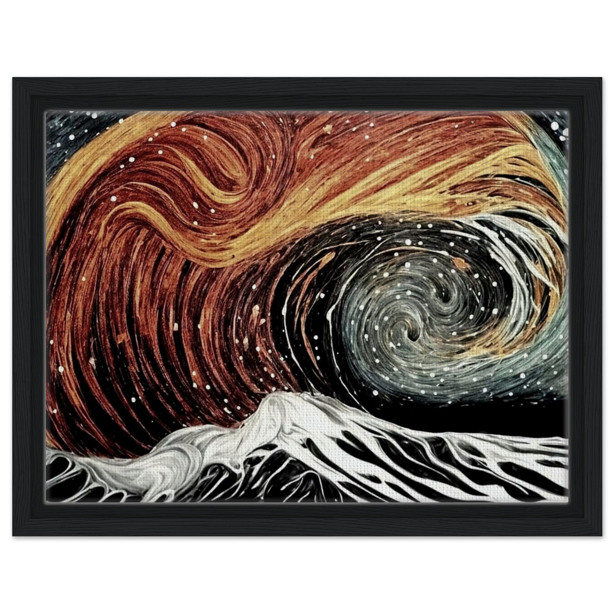 Cosmic Wave - Surreal Ocean and Galaxy Wall Art | Hive Artes