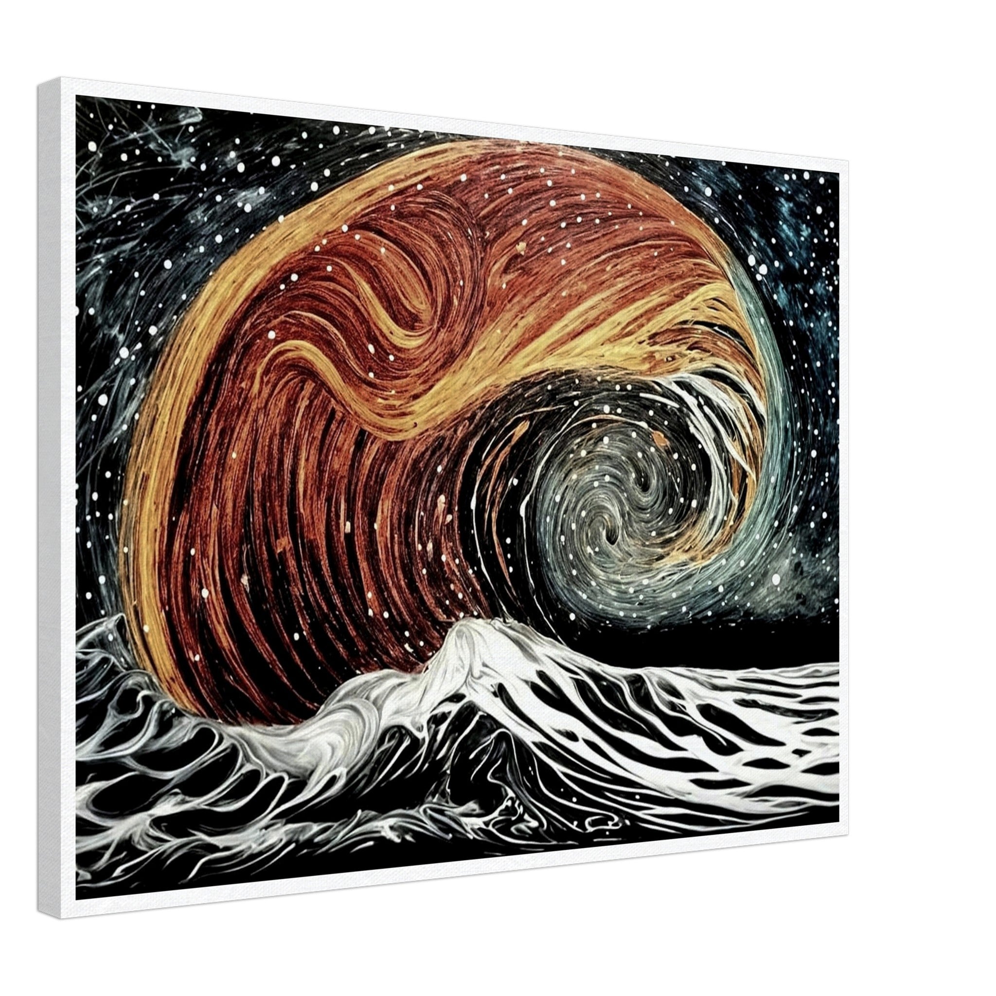 Cosmic Wave - Surreal Ocean and Galaxy Wall Art | Hive Artes