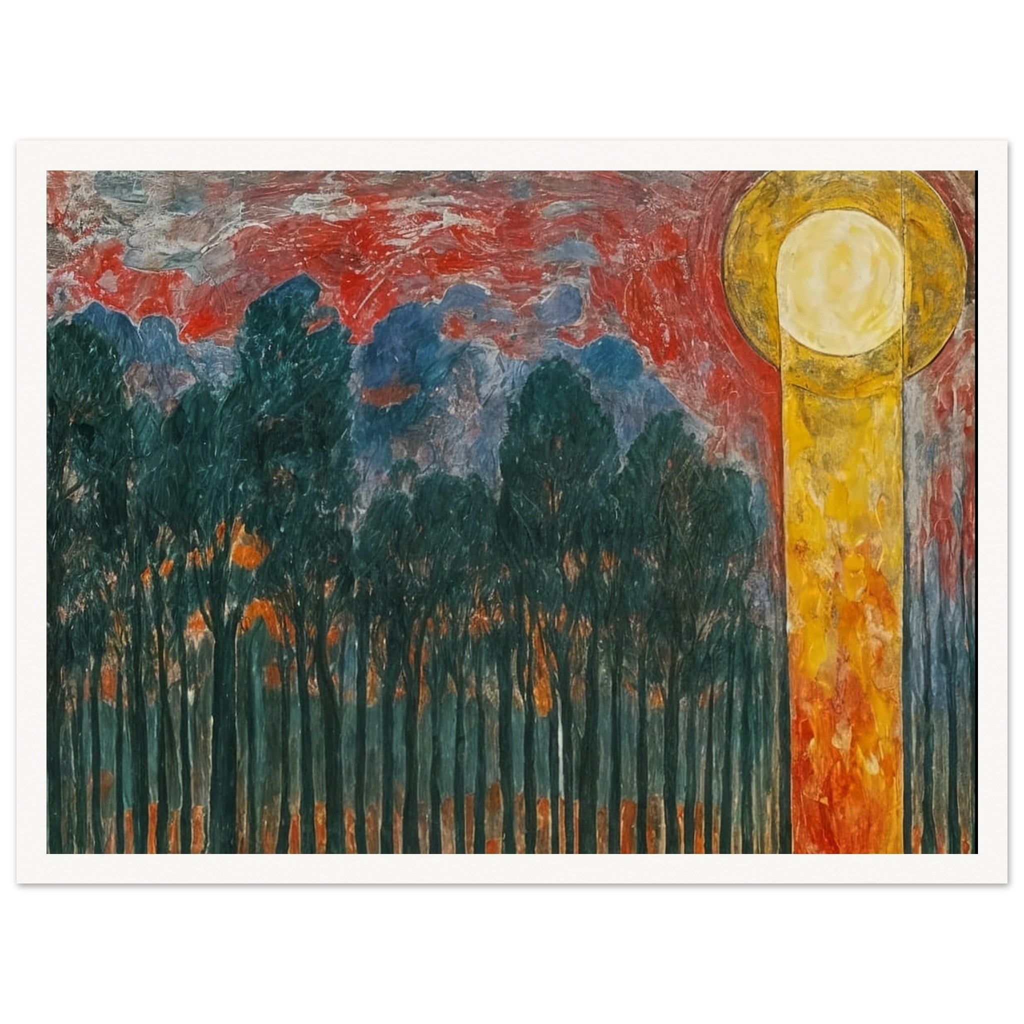 Forest of Light - Expressionism Living Room Wall Art | Hive Artes