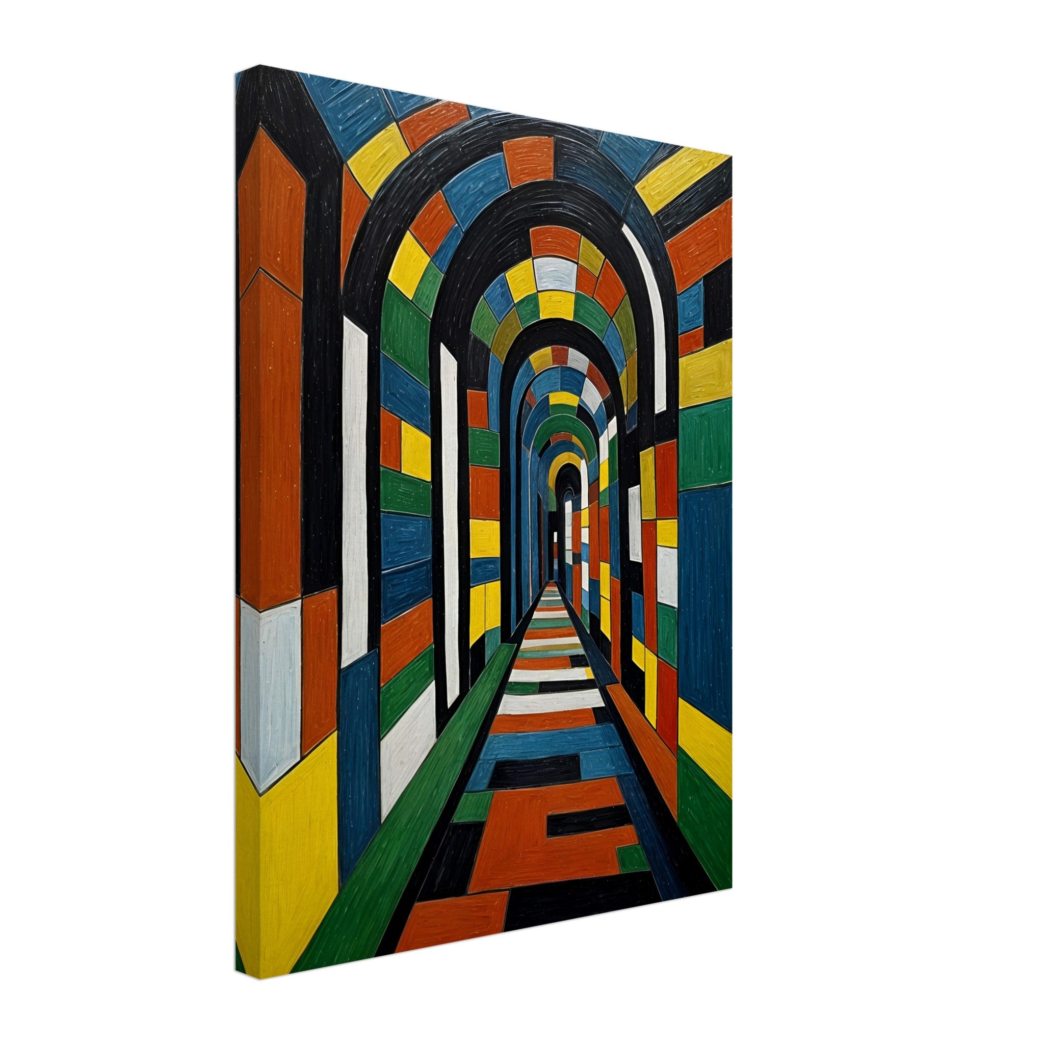 アート・デザイン・音楽 FOUR CORRIDORS Vivid Corridor - Geometric Living Room Wall Art | Hive Artes