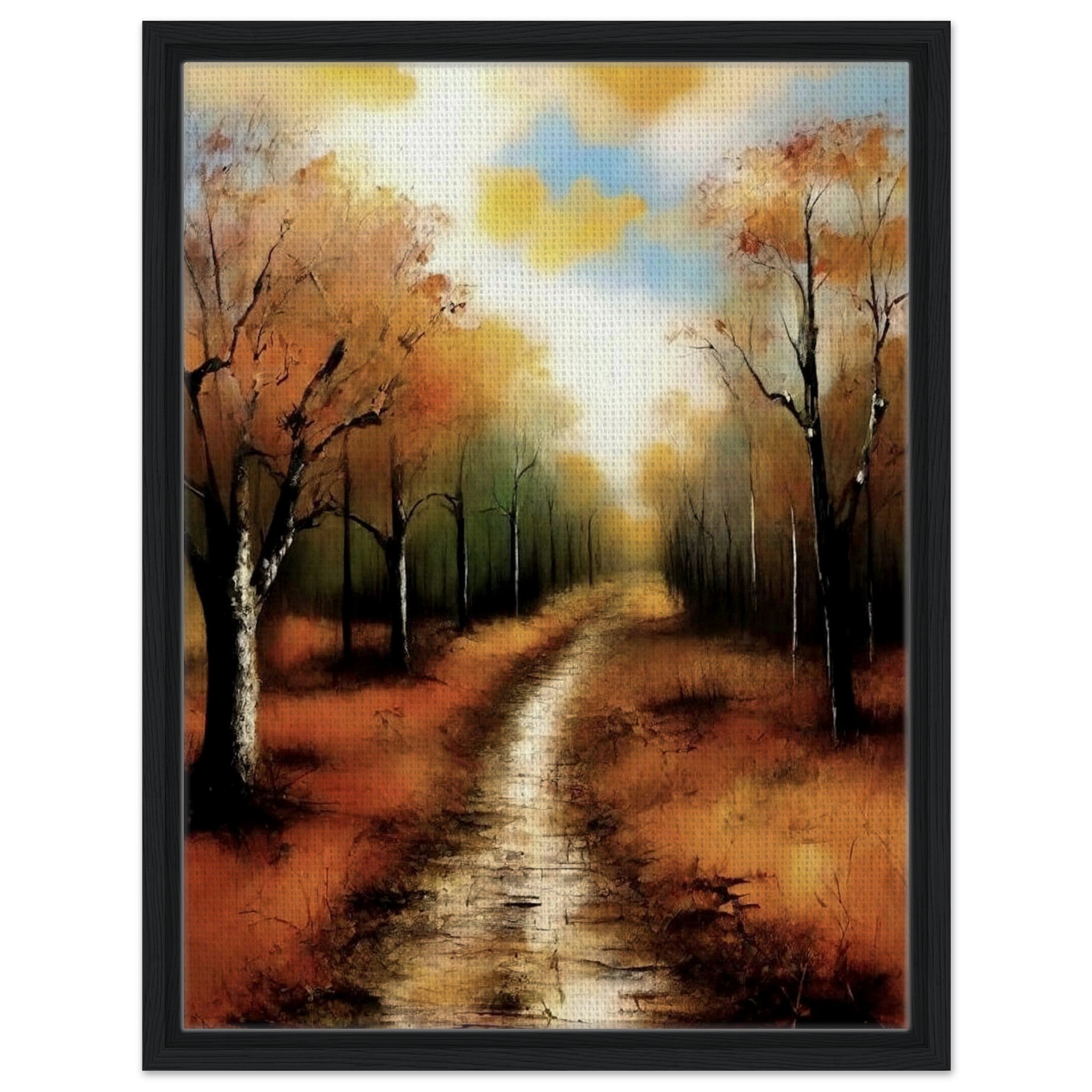 Golden Woods Walk - Autumn Landscape Wall Art | Hive Artes