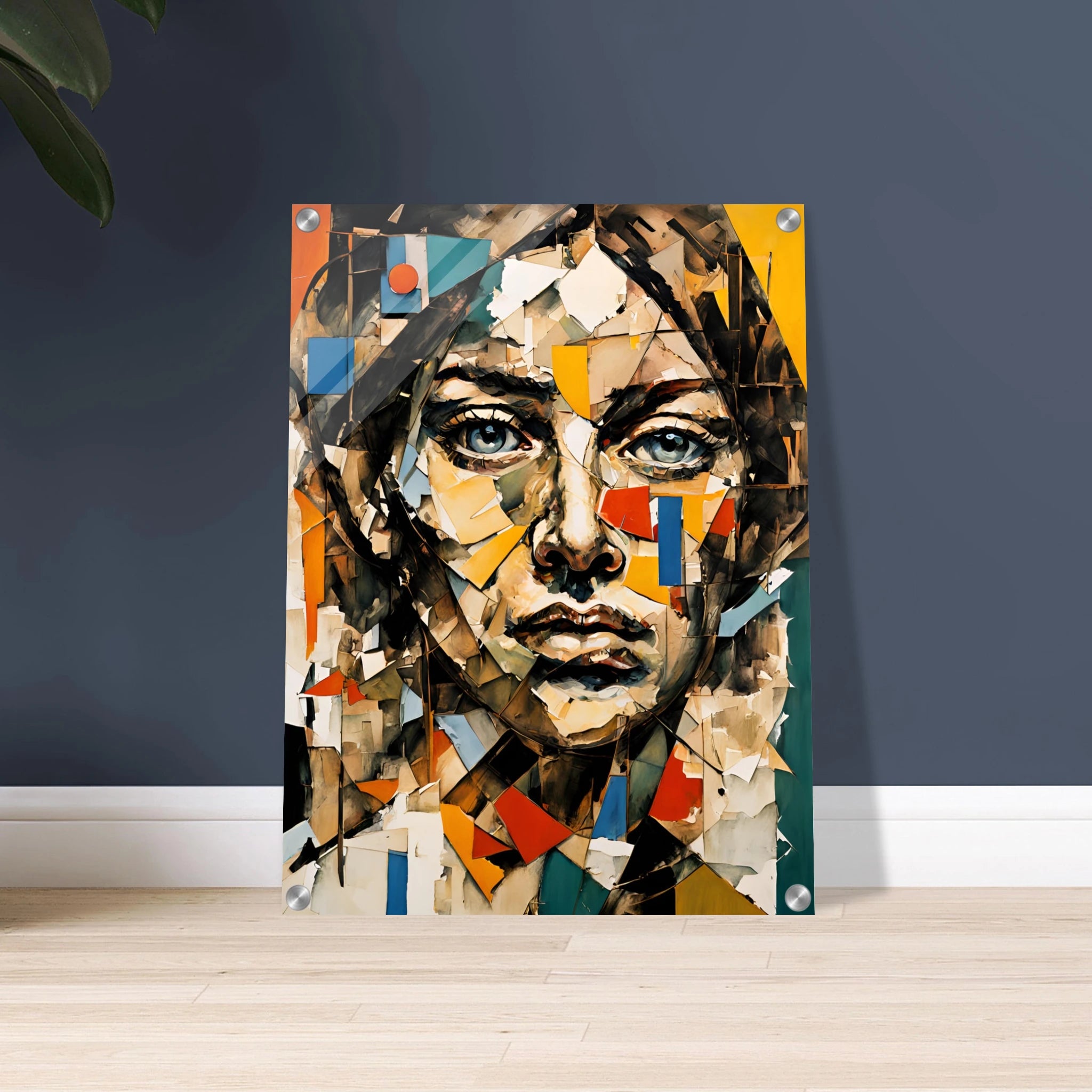 0407 one of a kind painting Hand Poured One-of-a-Kind Artwork - Original Abstract Art - Coral Blue -  16\"x20\"