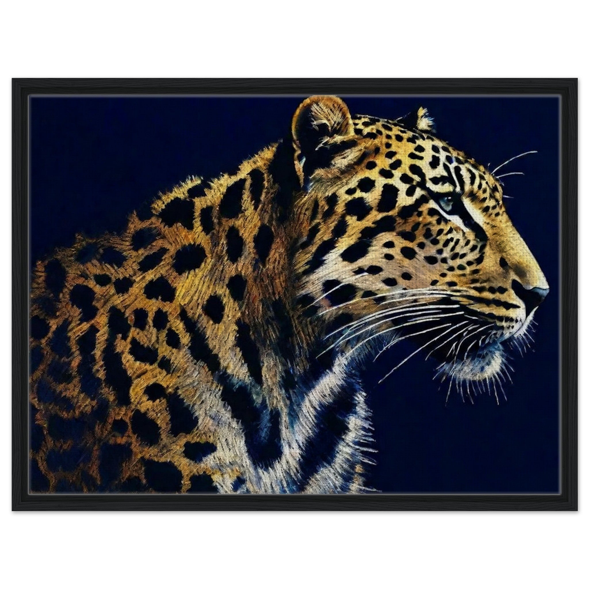 ファブリックパネル ファブリックボード 『Leopard』 Majestic Leopard - Realism Nature Wall Art | Hive Artes