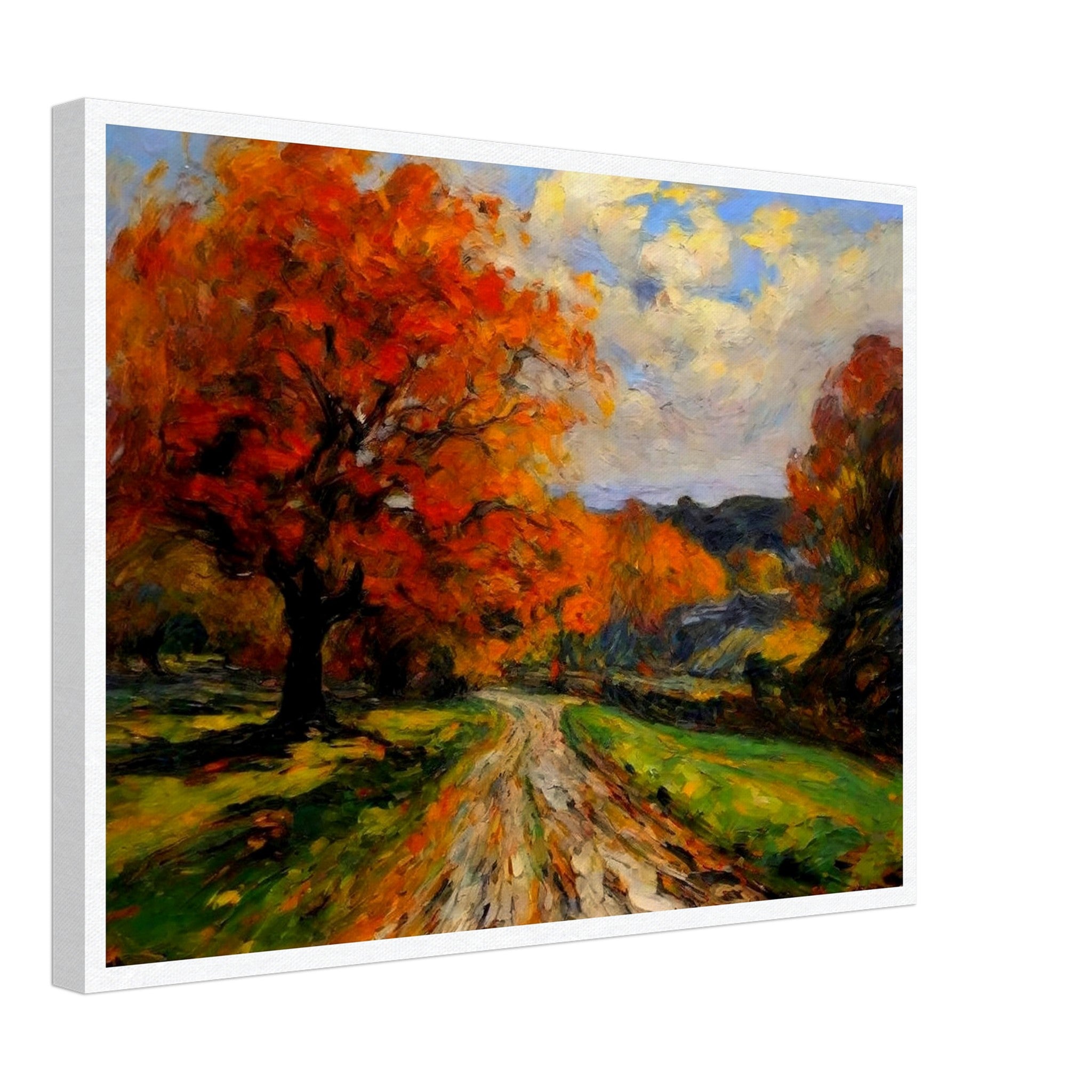 Fiery Leaves - Autumn Impressionist Wall Art | Hive Artes