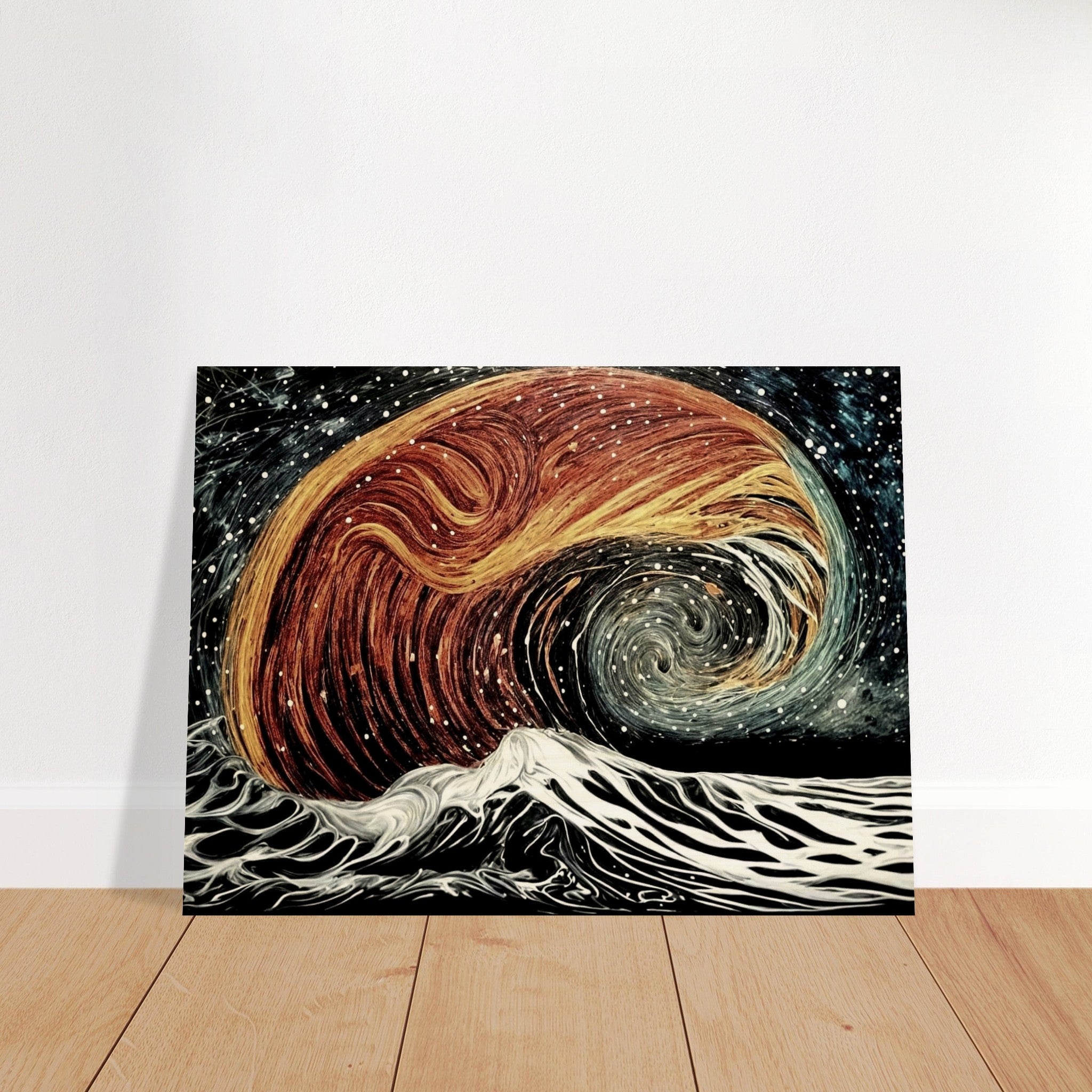 Cosmic Wave - Surreal Ocean and Galaxy Wall Art | Hive Artes