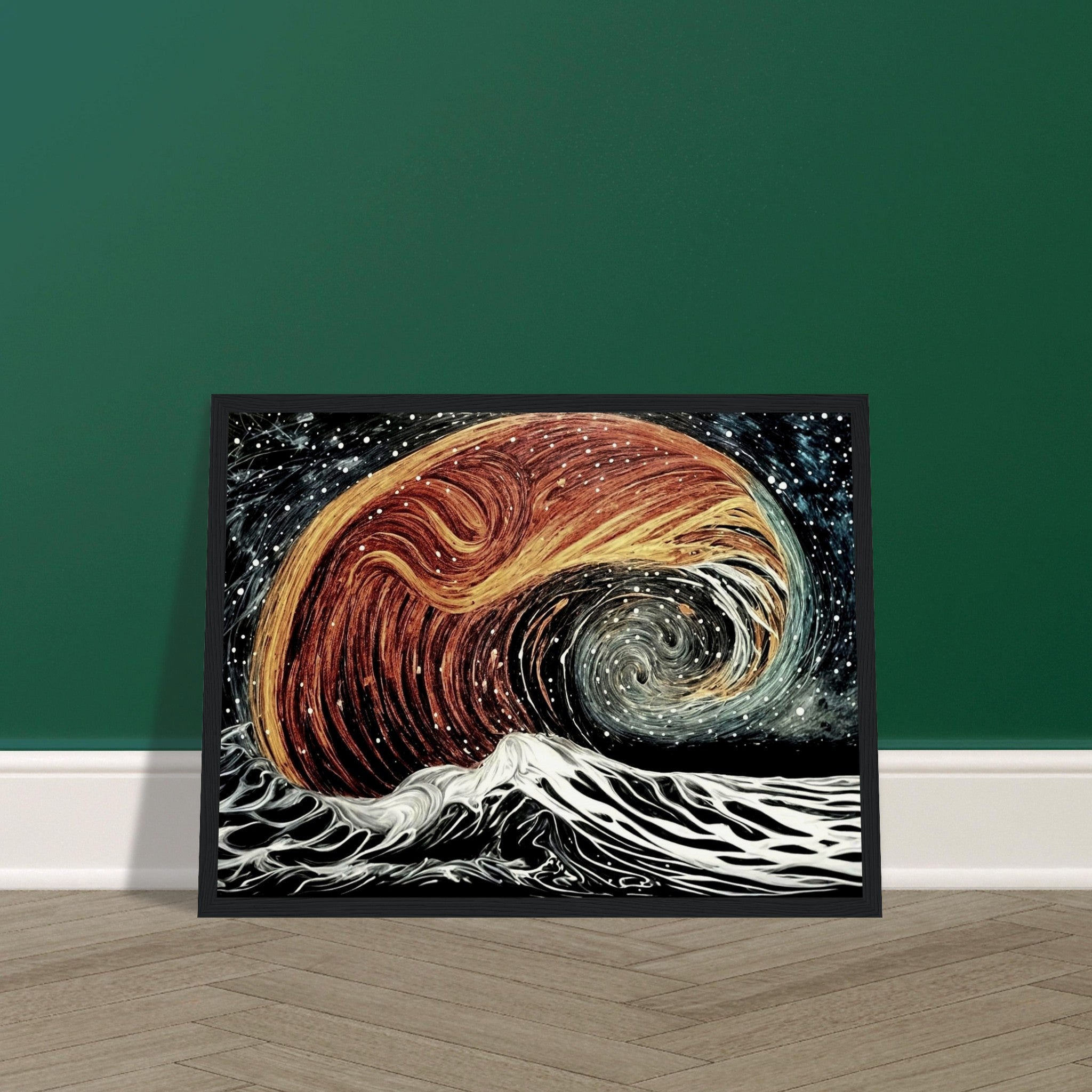 Cosmic Wave - Surreal Ocean and Galaxy Wall Art | Hive Artes