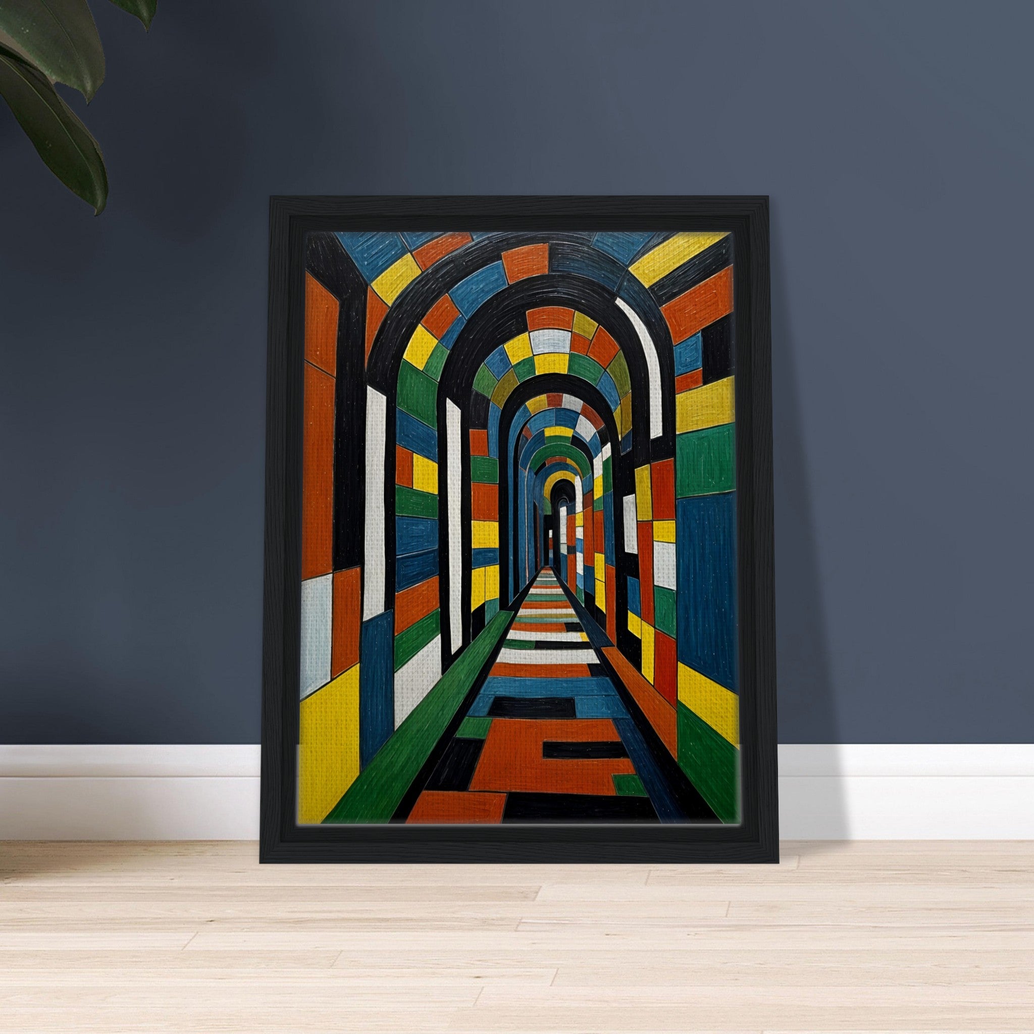 Vivid Corridor - Geometric Living Room Wall Art | Hive Artes