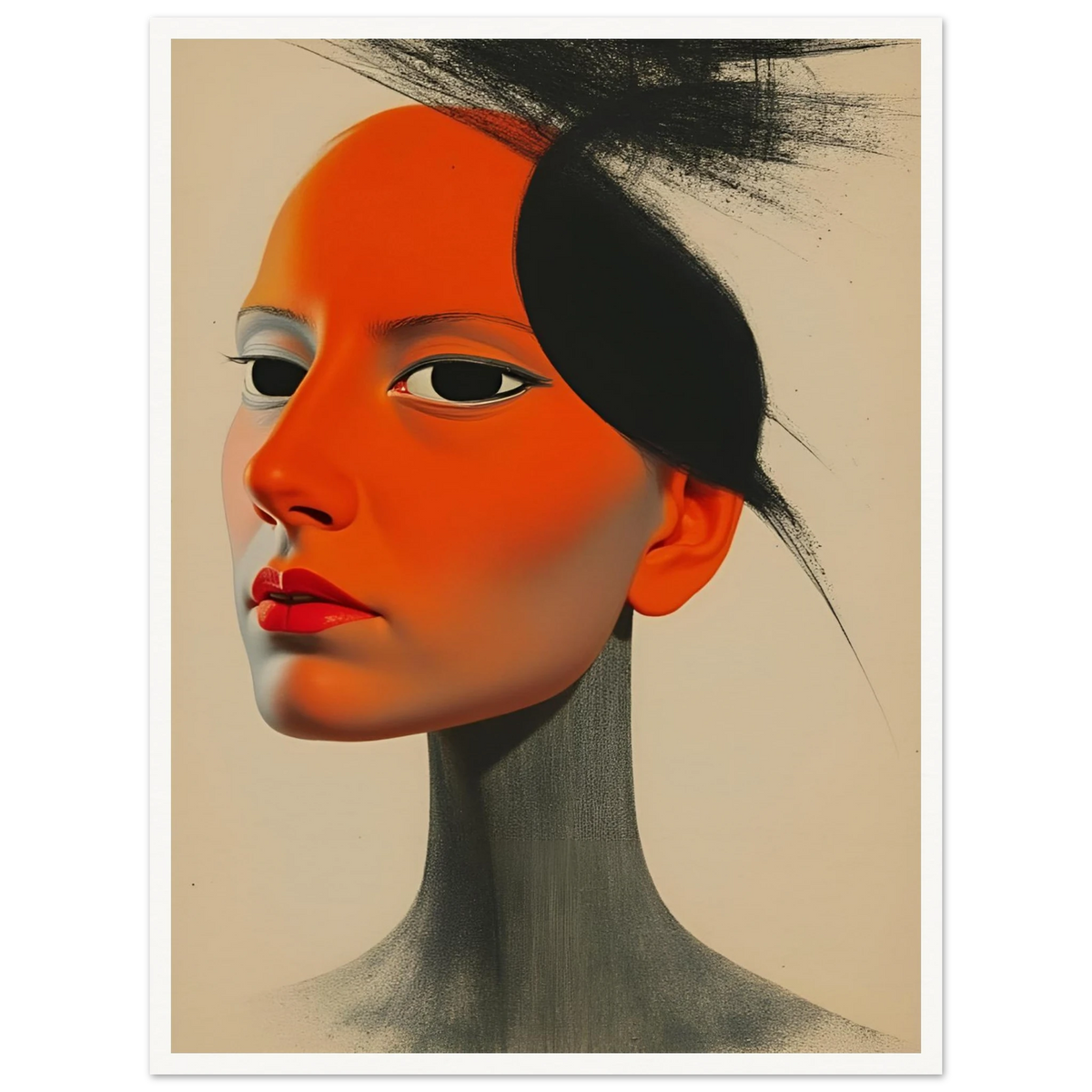 Expressionism Shadow Flame and Shadow - Expressionism Portrait Wall Art | Hive Artes