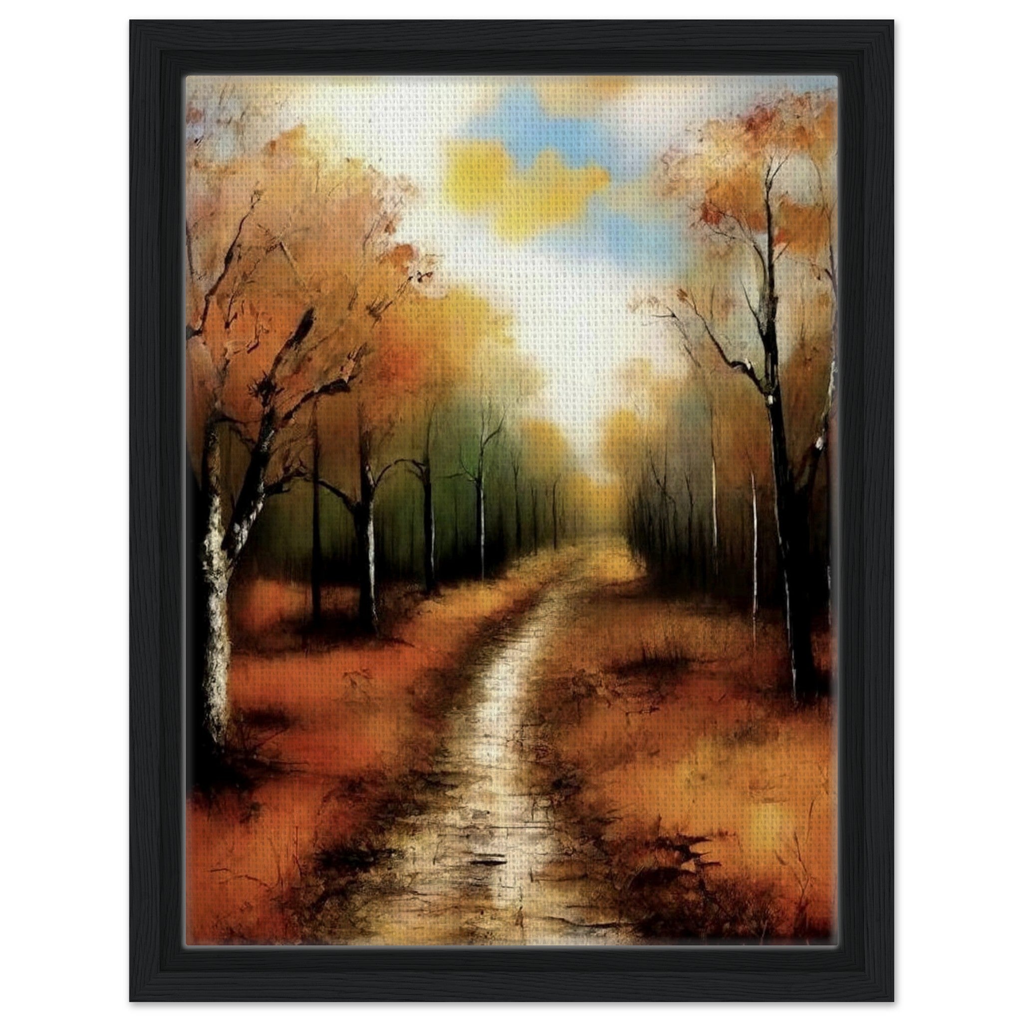 Golden Woods Walk - Autumn Landscape Wall Art | Hive Artes