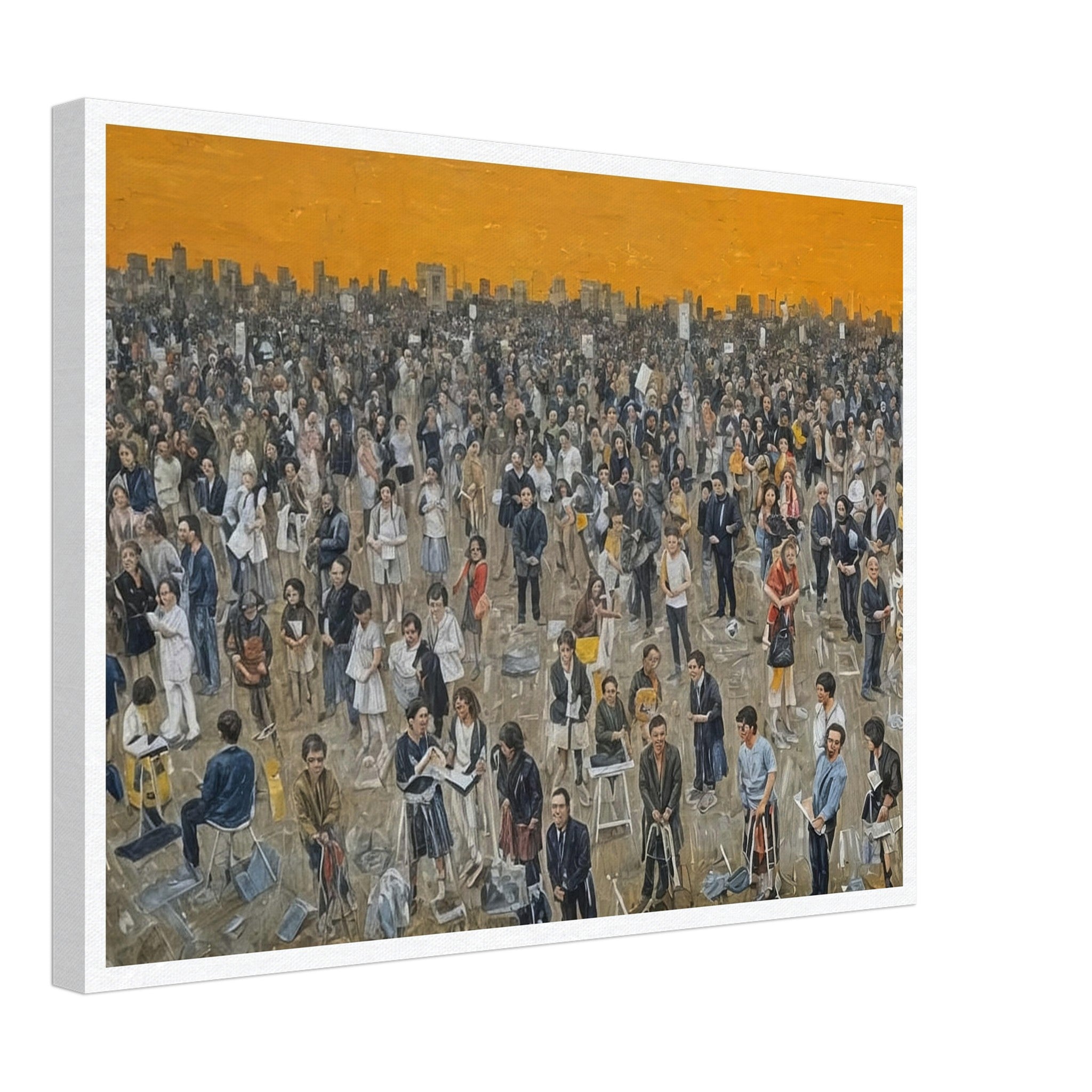 芸術 アート 「人々」art 「People」 Crowd at Sunset - Living Room People Wall Art | Hive Artes