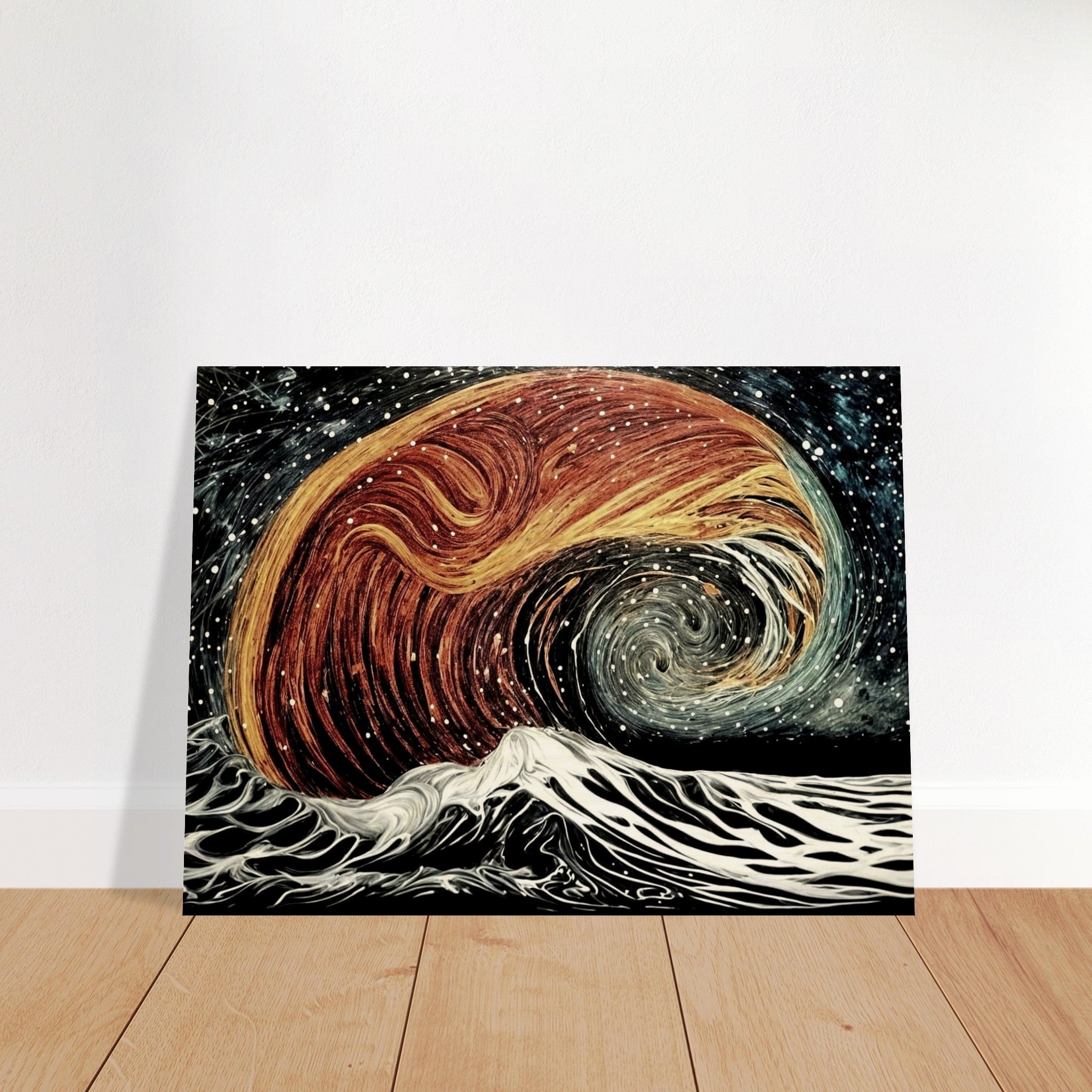 Cosmic Wave - Surreal Ocean and Galaxy Wall Art | Hive Artes