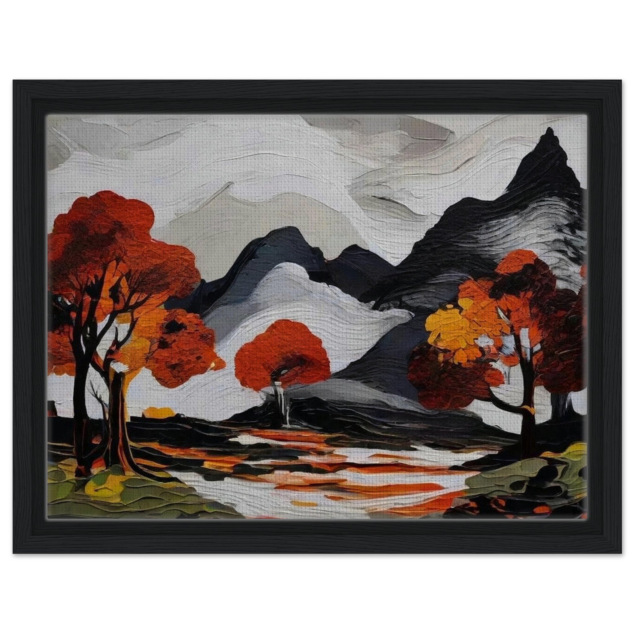Autumn Mountain Reflections - Landscape Wall Art | Hive Artes