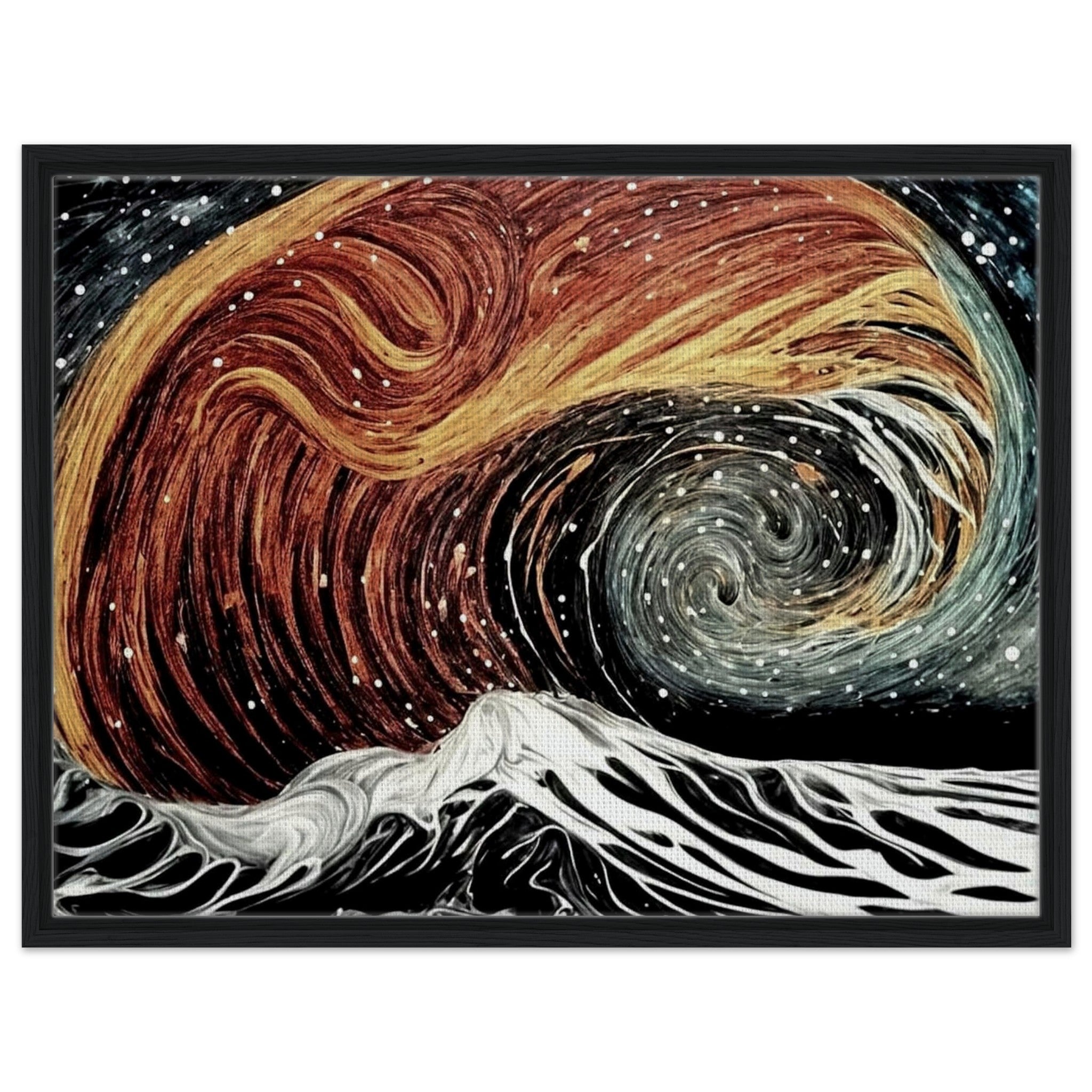 Cosmic Wave - Surreal Ocean and Galaxy Wall Art | Hive Artes