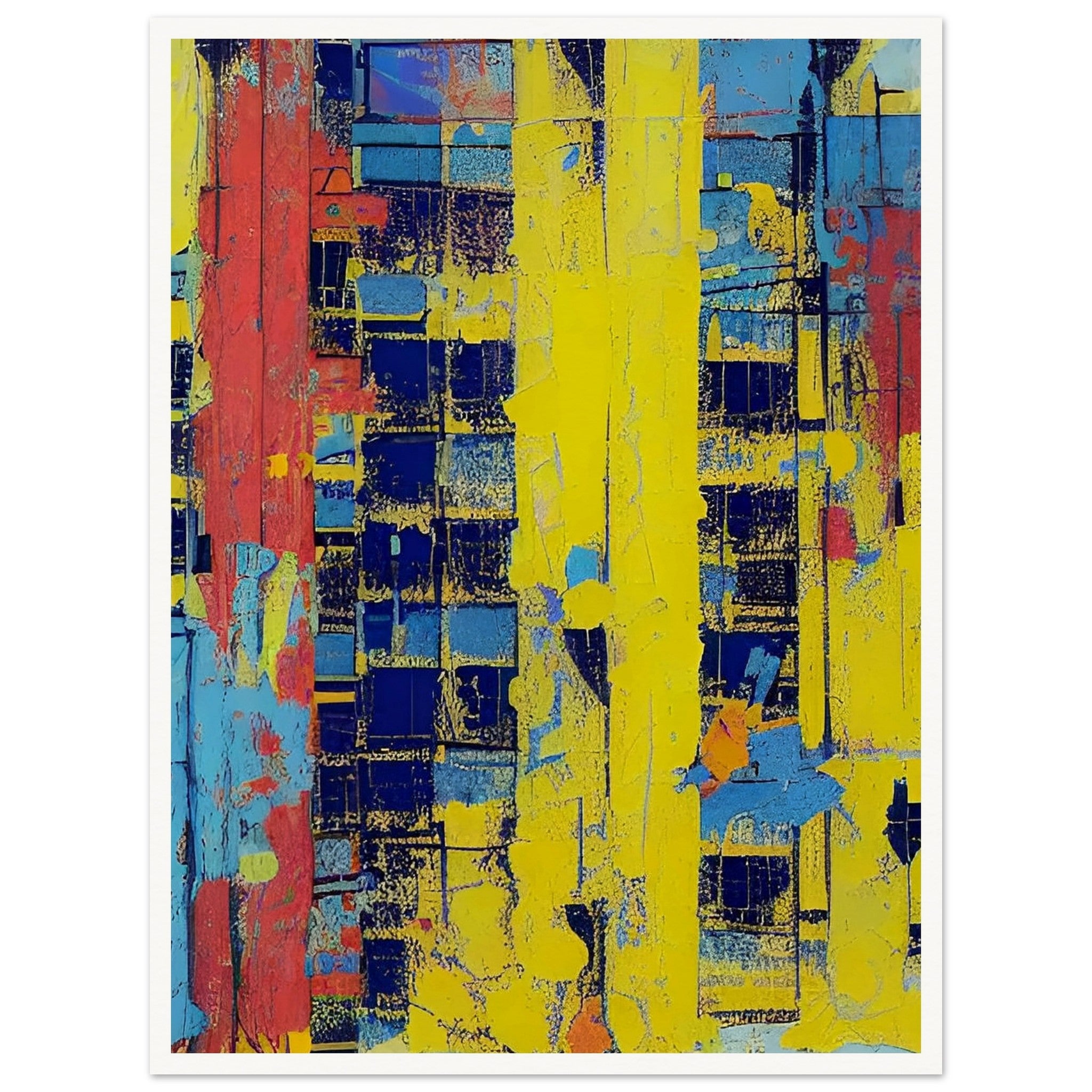 Abstract Primary Colors - Geometric Abstract Wall Art | Hive Artes